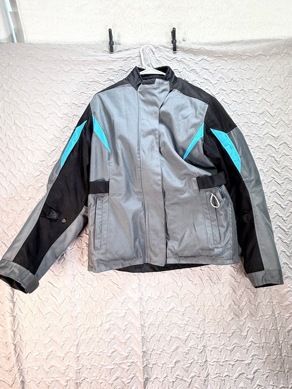 BILT Tempest 2 H2O Motorcycle Jacket XL Gray Black Blue Waterproof Armor Liner
